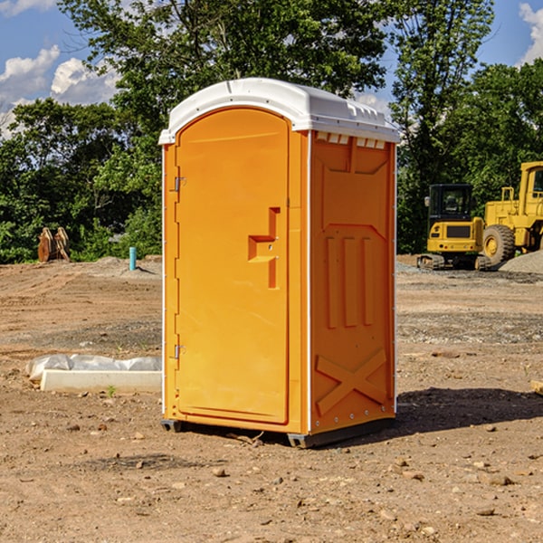 how often are the portable restrooms cleaned and serviced during a rental period in Penryn